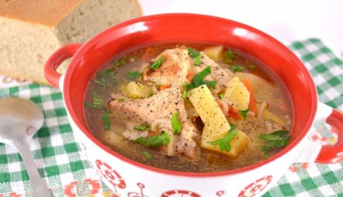Суп из свинины с вермишелью картошкой и помидорами рецепт с фото пошагово