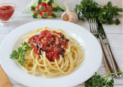 Паста с помидорами и базиликом рецепт с фото пошагово 