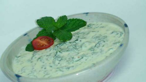 Палак ка райта Индийский салат из шпината с йогуртом рецепт с фото пошагово