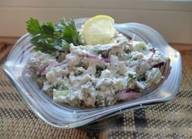Египетский салат с сыром фета и мятой рецепт с фото пошагово
