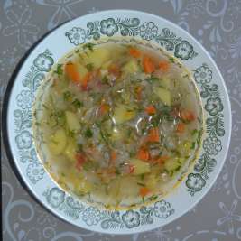 Простой овощной суп без мяса