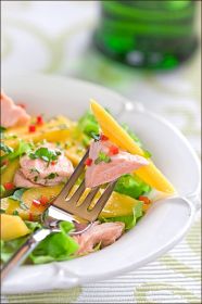 Салат с манго и рыбой рецепт с фото пошагово
