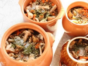 Перловая каша с грибами в горшочках Перловая каша с грибами в горшочках, рецепт с фото, пошагово