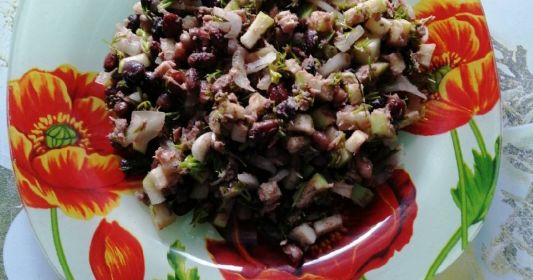 Салат из тунца и фасоли рецепт с фото пошагово