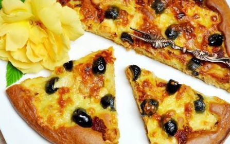 Бездрожжевая пицца в духовке рецепт с фото пошагово