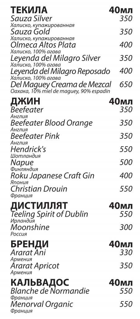 меню Рок Стар Кафе Санкт-Петербург