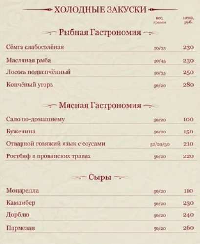 меню Кафе Винсент Краснодар меню Кафе Винсент Краснодар