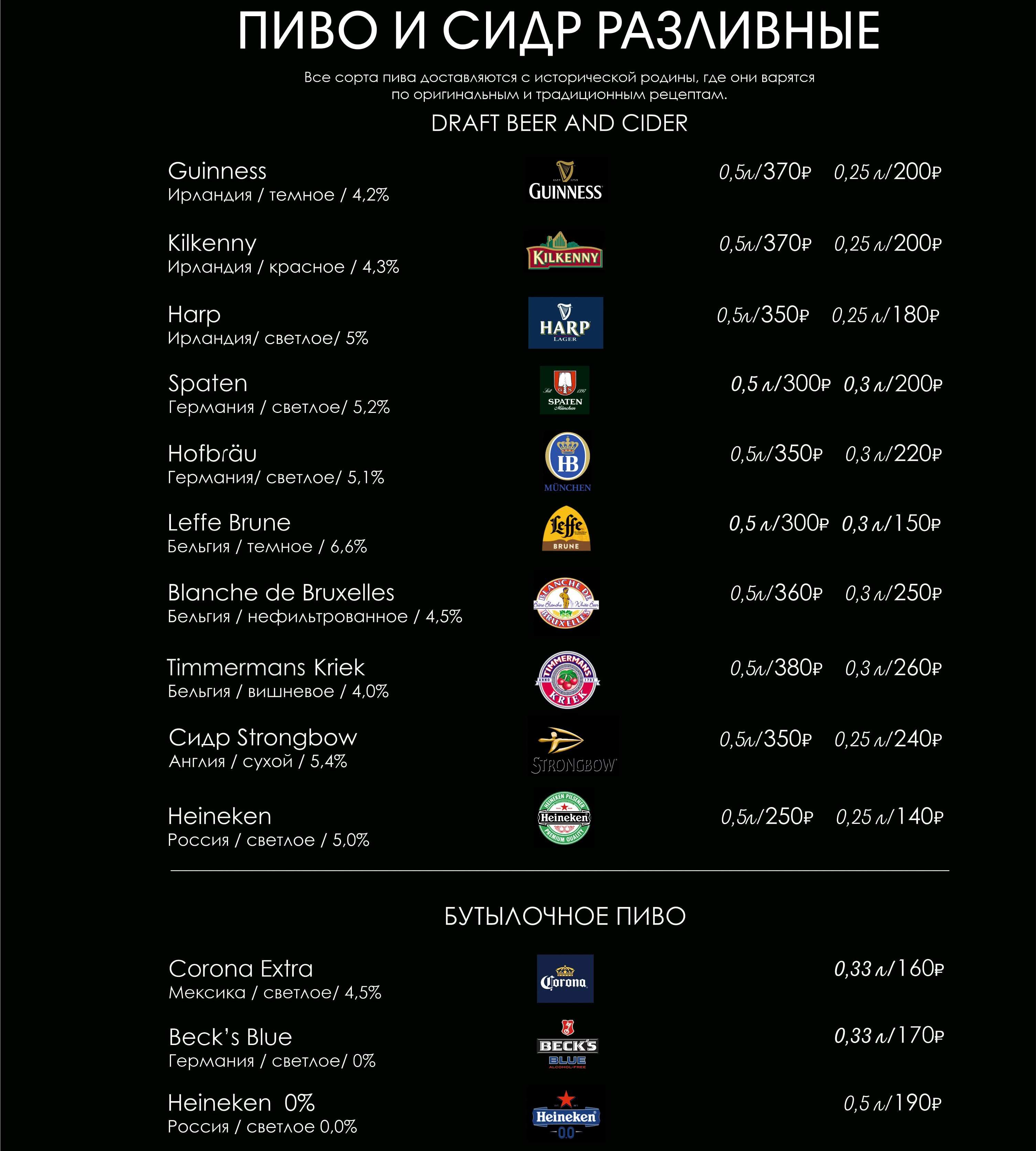 меню Ресторан Колчакъ Омск