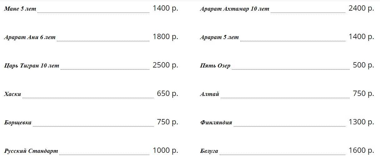 меню Кафе Очаг Брянск