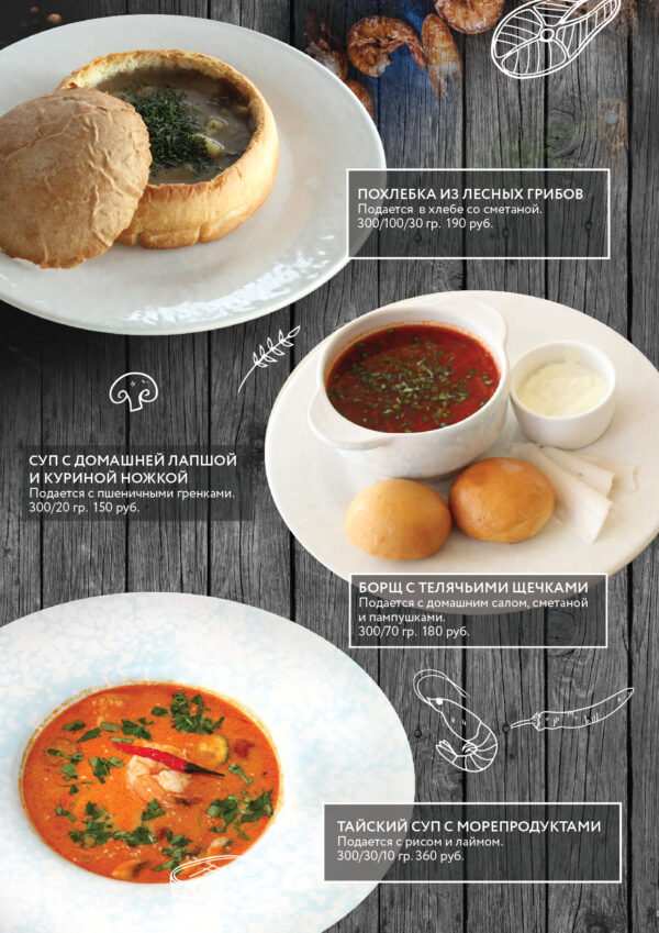 меню Кафе Форт Робинзон Ижевск