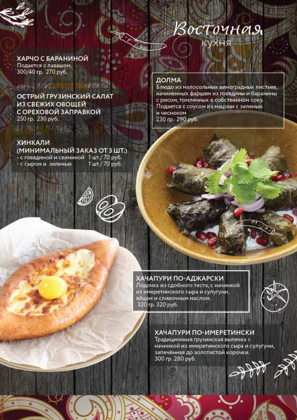 меню Кафе Форт Робинзон Ижевск