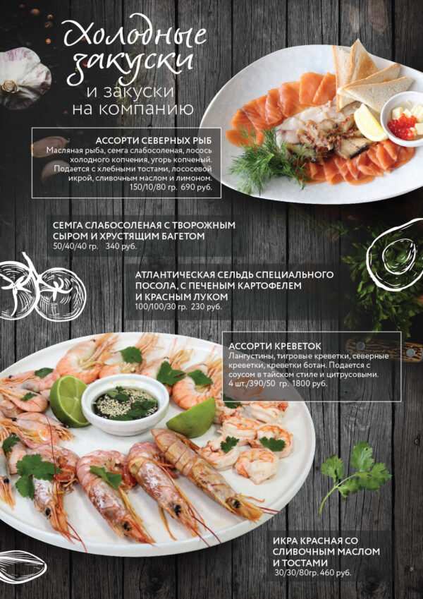 меню Кафе Форт Робинзон Ижевск