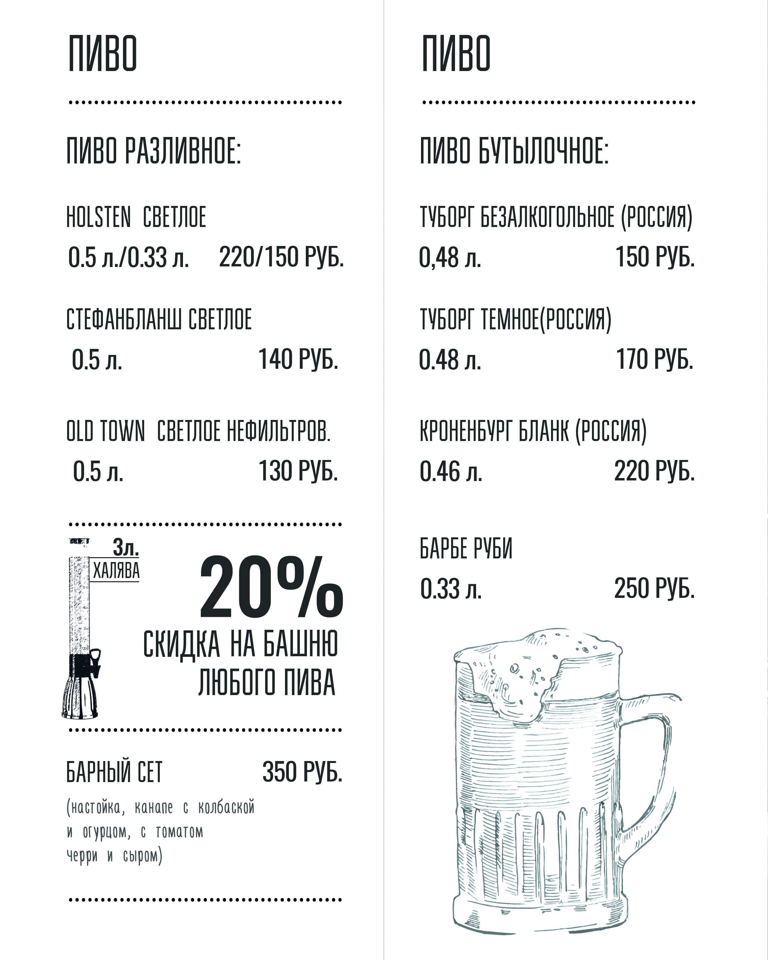 меню Ресторан Старый город Калуга
