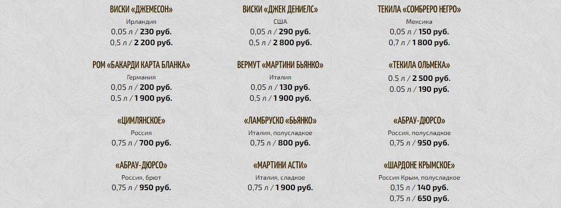меню Кафе Сопрано Белгород меню Кафе Сопрано Белгород
