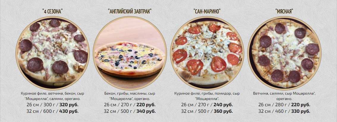 меню Кафе Сопрано Белгород меню Кафе Сопрано Белгород