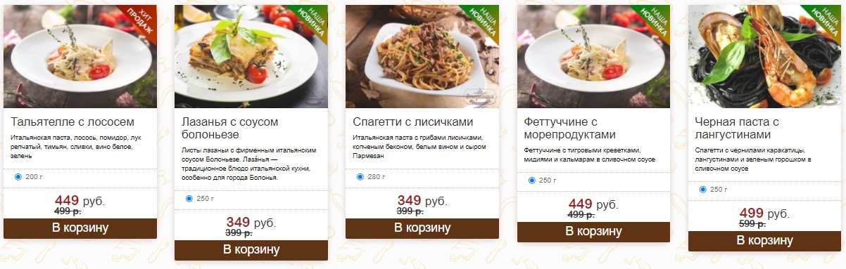 меню Кафе Флоренция Белгород