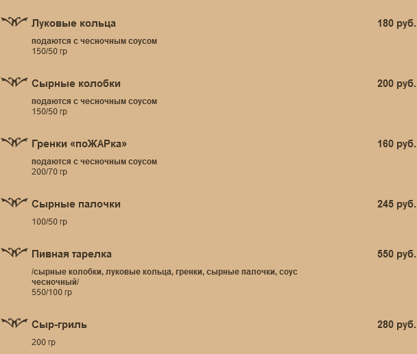 меню Пожарка Псков меню Пожарка Псков