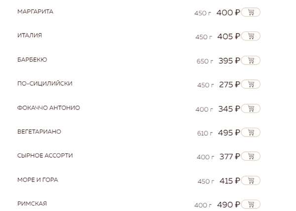 меню Ресторан У Андре Саратов