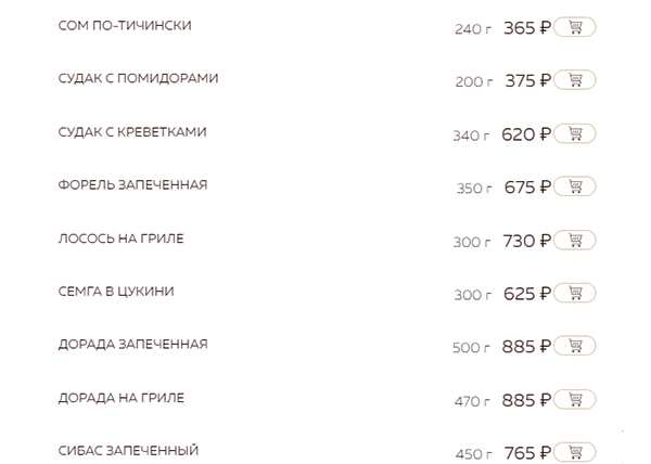 меню Ресторан У Андре Саратов