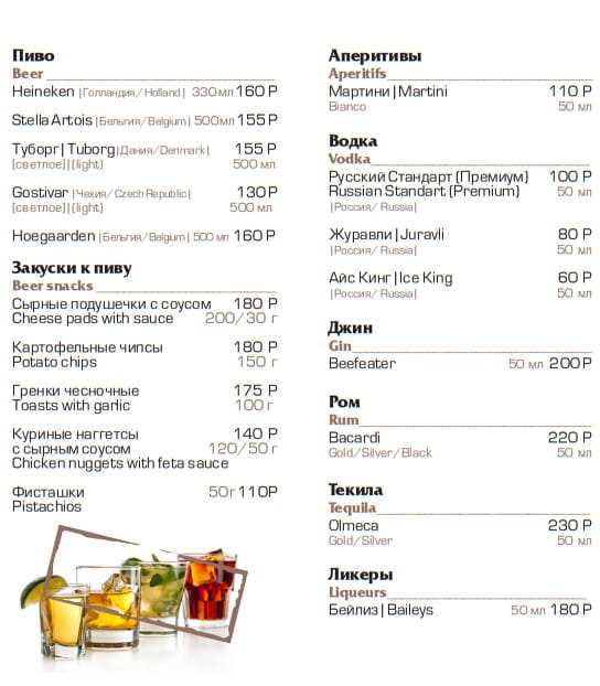 меню Кафе Магия Владикавказ