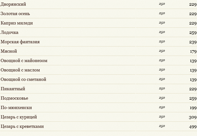 меню Ресторан Гостиный двор Подольск меню Ресторан Гостиный двор Подольск