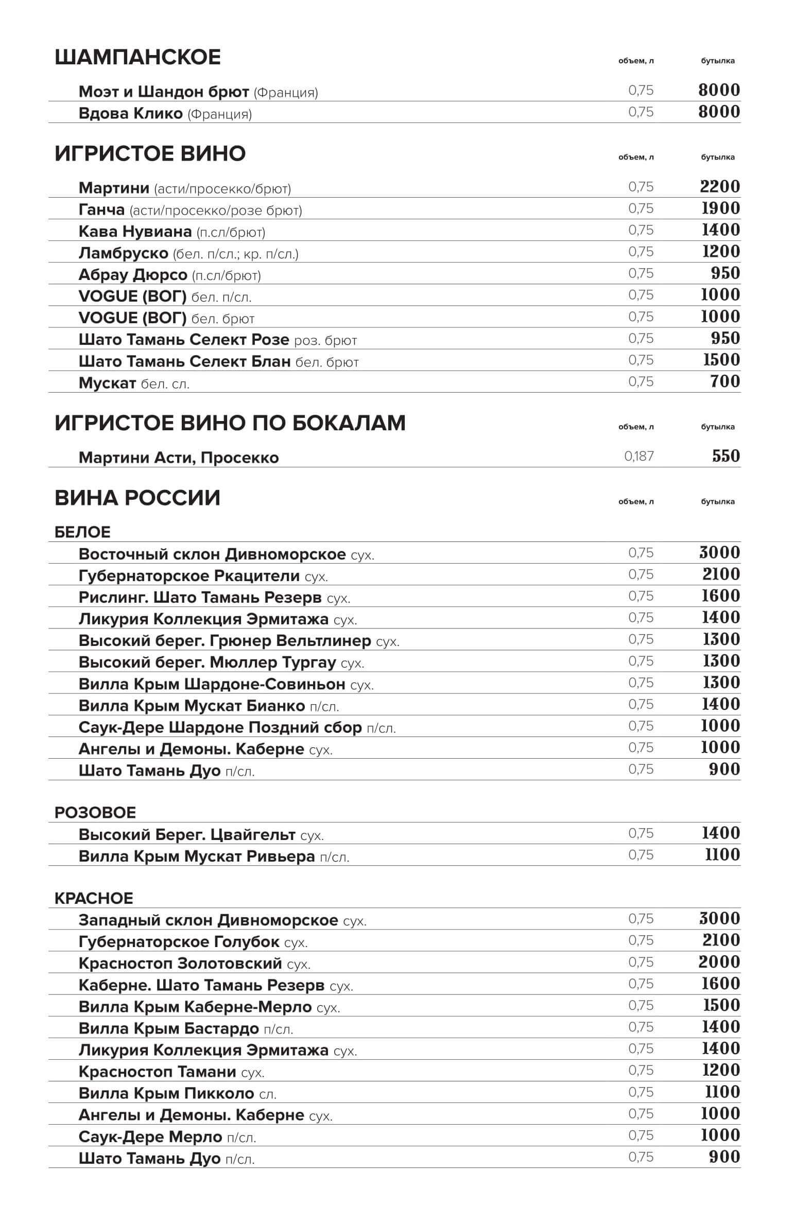 меню Бабка Тарахто Ставрополь