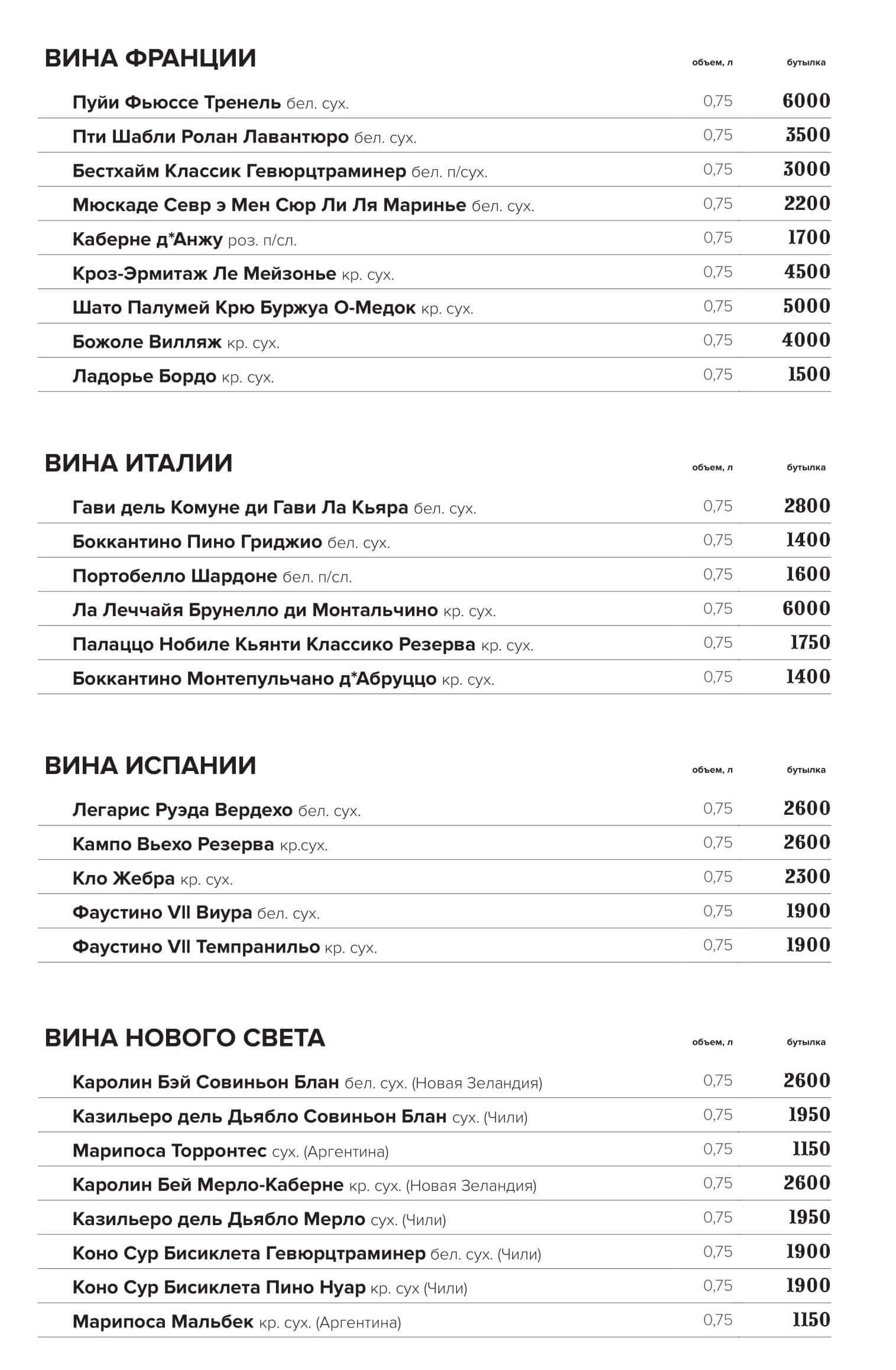 меню Бабка Тарахто Ставрополь