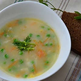 Гороховый вегетарианский суп