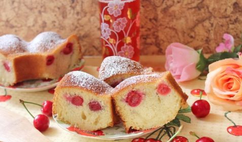 Кекс вишневый в духовке рецепт с фото пошагово 