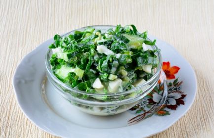 Салат с черемшой и яйцами рецепт с фото пошагово 