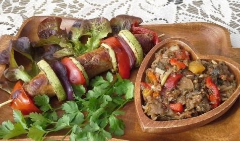 Салат из овощей на мангале рецепт с фото пошагово 