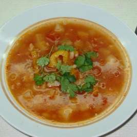 Суп с фасолью и перцем болгарским