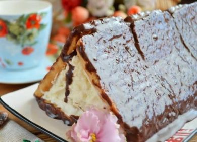 Торт Шалаш из печенья и творога без выпечки рецепт с фото пошагово 