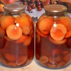 Персиковый компот на зиму в 3-х л банки рецепт с фото пошагово 