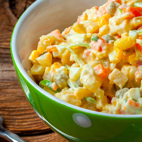 Рисовый салат с кукурузой Рисовый салат с кукурузой, рецепт с фото, пошагово