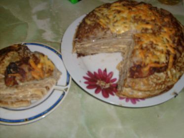 Пирог из блинов с творогом рецепт с фото пошагово