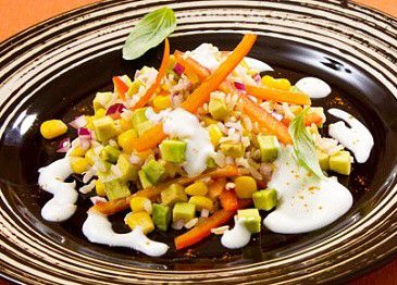 Салат с рисом по-мексикански - рецепт с фото
