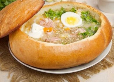 Суп в хлебе по-польски рецепт с фото пошагово