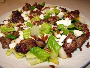Теплый салат с куриной печенью Теплый салат с куриной печенью - рецепт с фото