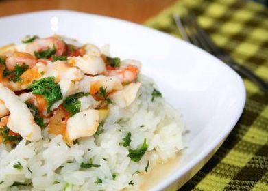 Рис с морепродуктами рецепт с фото пошагово