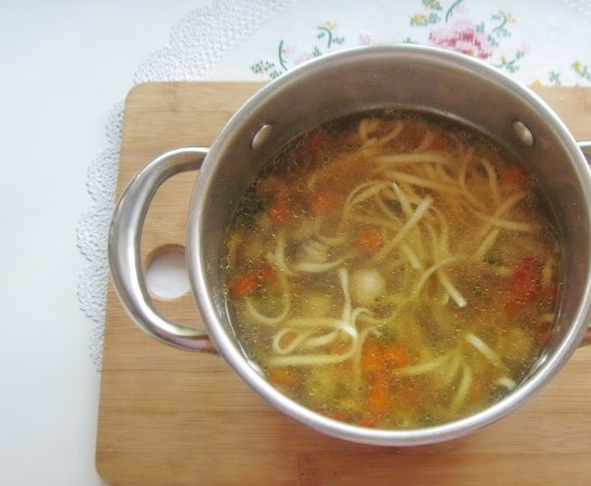 рецепт китайского яичного супа с лапшой