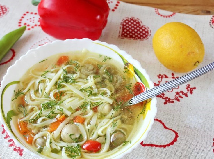 рецепт китайского яичного супа с лапшой с фото
