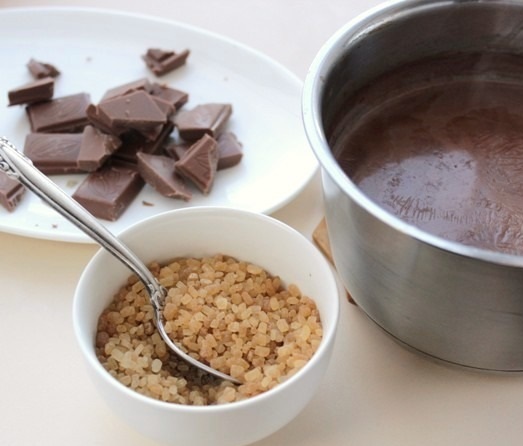 Горячий шоколад с халвой