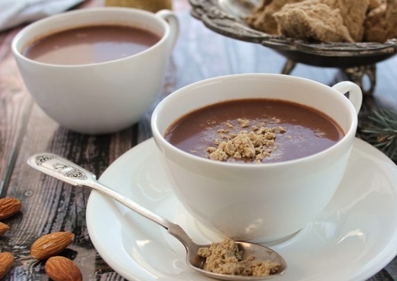 Горячий шоколад с халвой