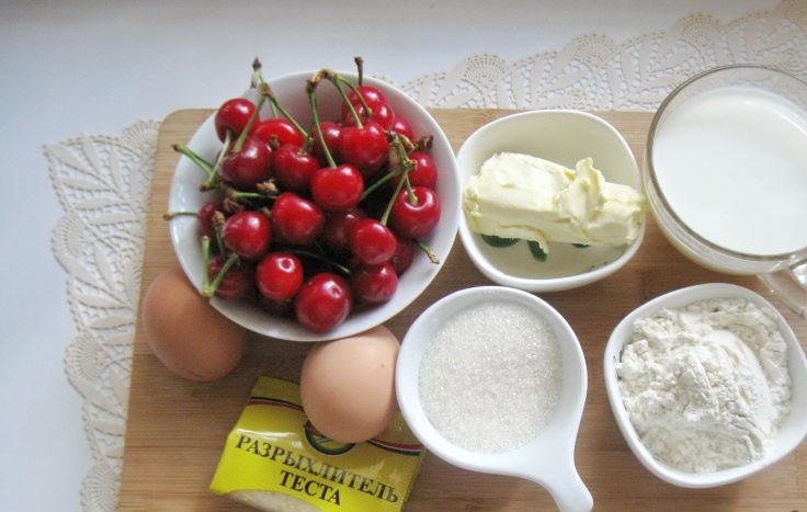 Кекс вишневый в духовке