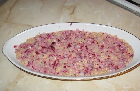 Салат мимоза с горбушей