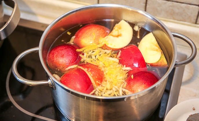 Напиток из яблок и имбиря для похудения