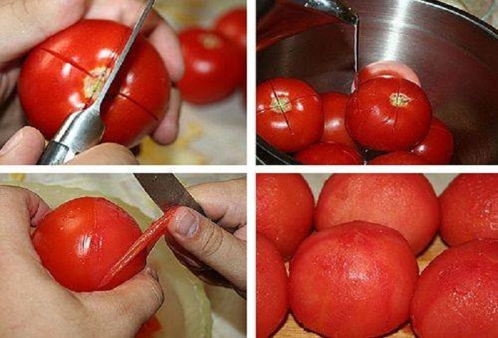 как очистить томаты от кожуры