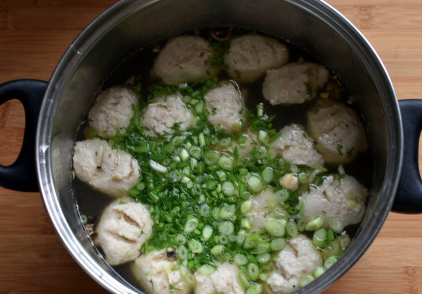 рецепт куриного супа с кнелями с фото